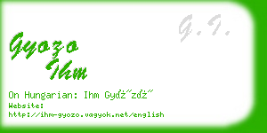 gyozo ihm business card